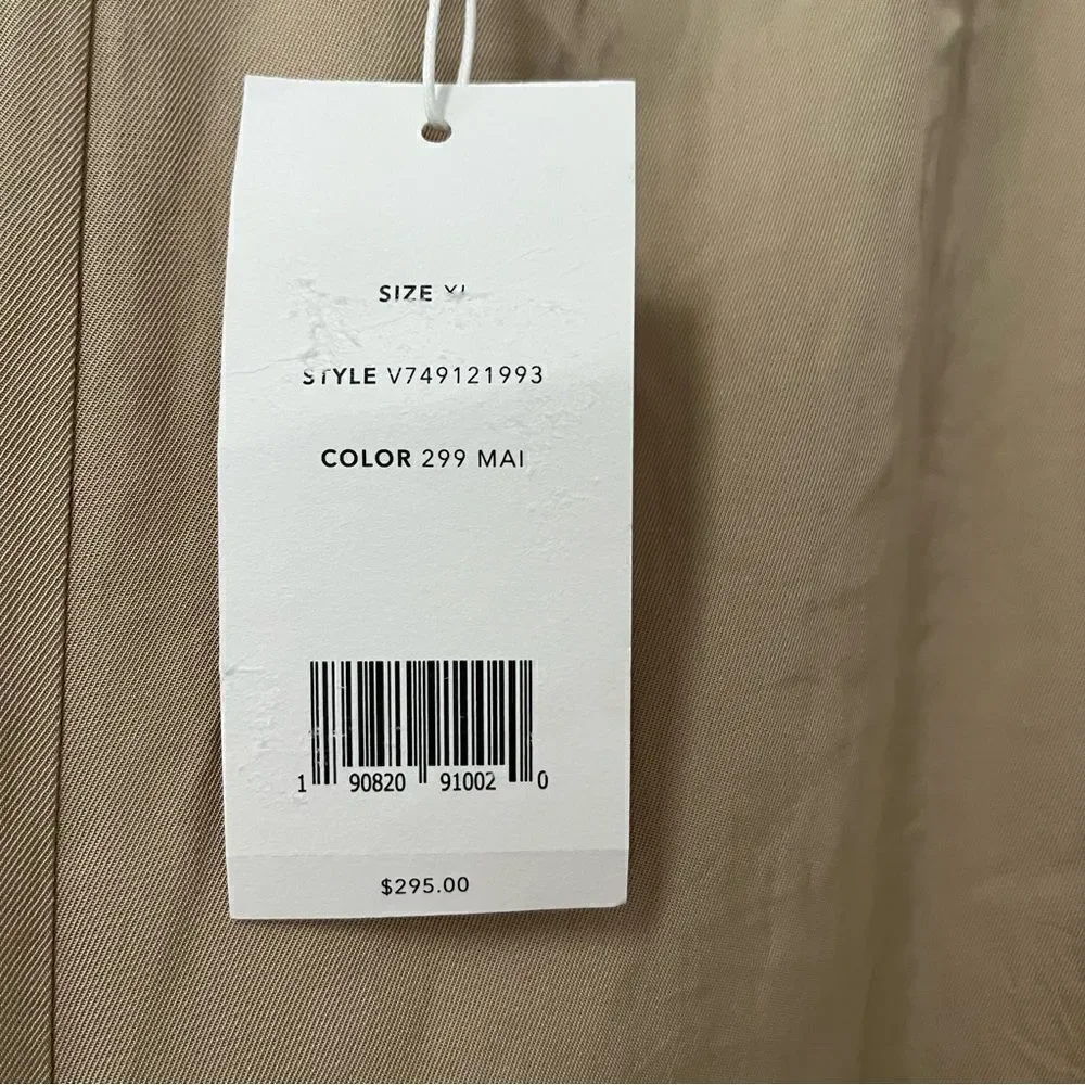 Vince Drapey Culotte Wide Leg Pull on Cropped Pants in Champagne Maiz Sz 12 NWT